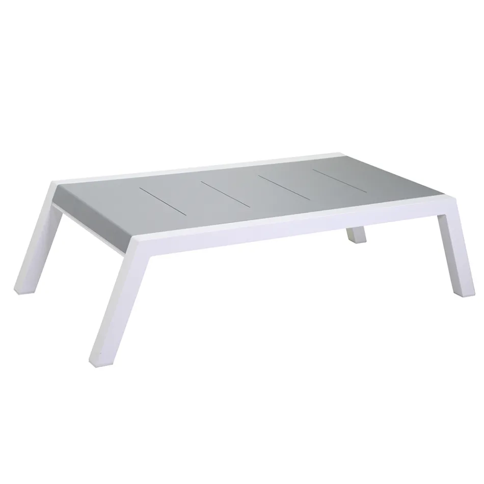 Trädgårdslounge av aluminium - Pastellfärger Viadurini