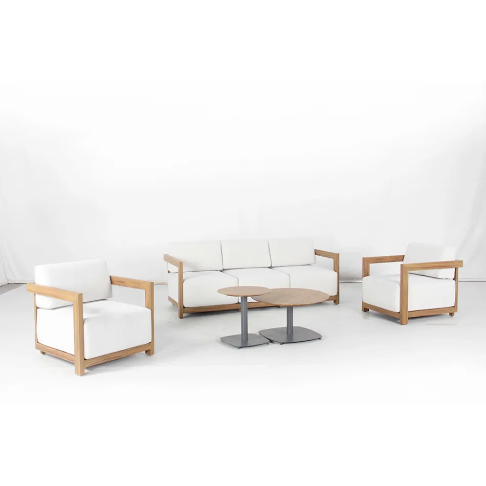 Vardagsrum i aluminium med träeffekt genom termisk överföring - Husbil Viadurini