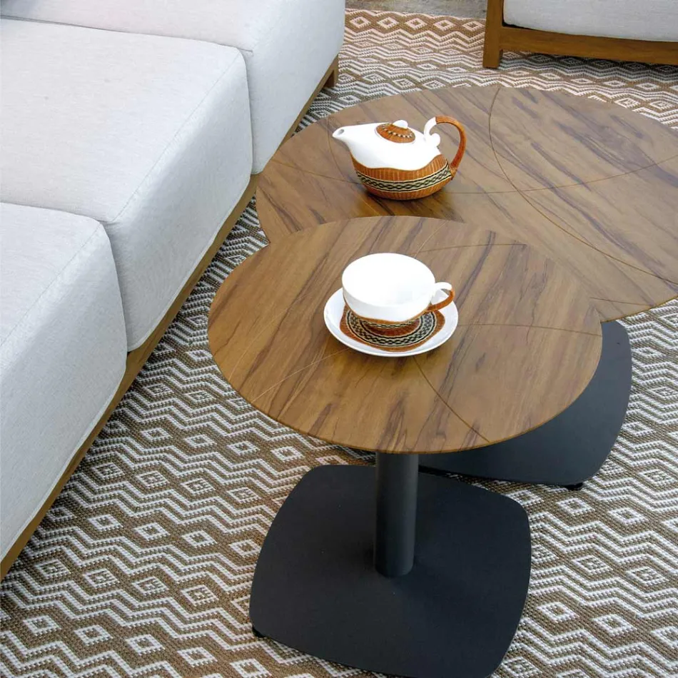 Vardagsrum i aluminium med träeffekt genom termisk överföring - Husbil Viadurini