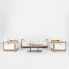 Vardagsrum i aluminium med träeffekt genom termisk överföring - Husbil Viadurini