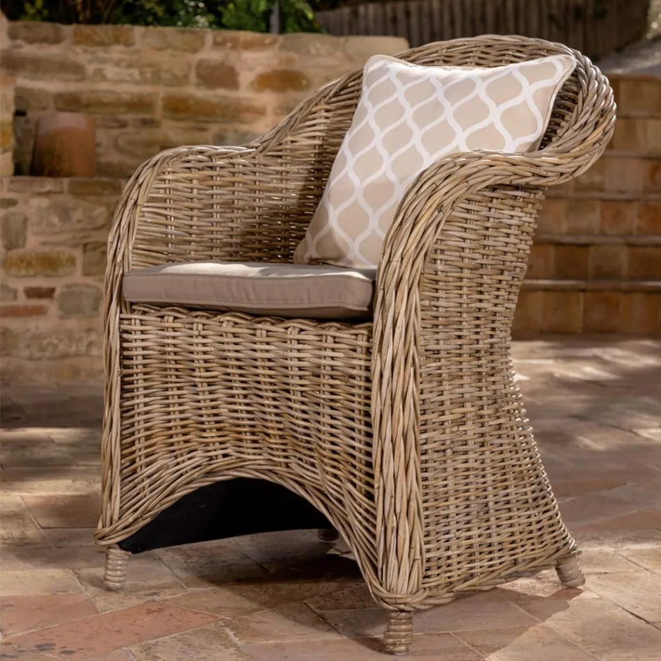 Outdoor Lounge i Grå Kubù med sittkuddar - Nazgul Viadurini