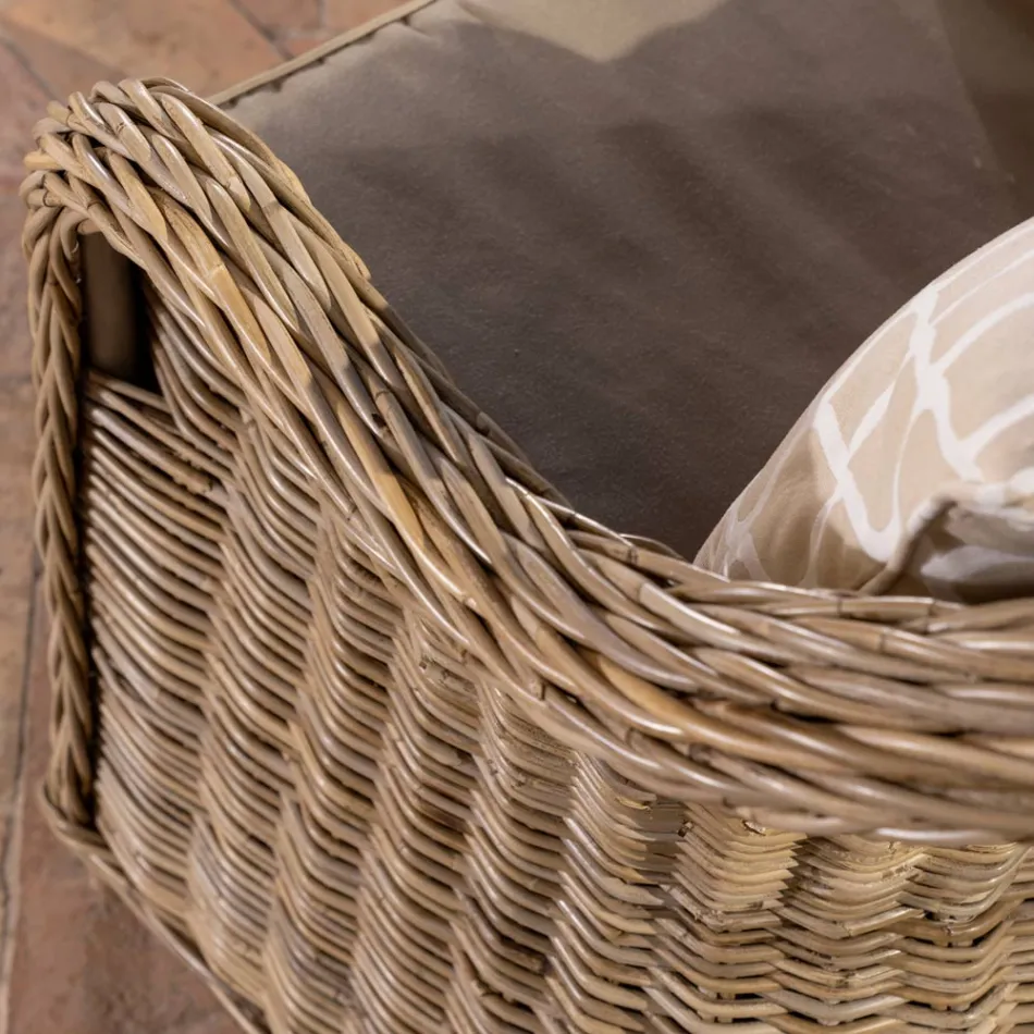 Outdoor Lounge i Grå Kubù med sittkuddar - Nazgul Viadurini