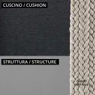 Trädgårdslounge med fåtöljer och metallsoffa Tillverkad i Italien - Prato Viadurini