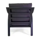 Vardagsrum i aluminium med armstöd i brasiliansk teak - Dagbok Viadurini