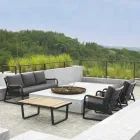 Vardagsrum i aluminium med detaljer i brasiliansk teak - Dagbok Viadurini