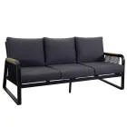 Vardagsrum i aluminium med detaljer i brasiliansk teak - Dagbok Viadurini