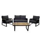 Vardagsrum i aluminium med detaljer i brasiliansk teak - Dagbok Viadurini