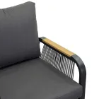 Vardagsrum i aluminium med detaljer i brasiliansk teak - Dagbok Viadurini