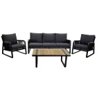 Vardagsrum i aluminium med detaljer i brasiliansk teak - Dagbok Viadurini