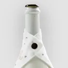 Vit eller svart droppbricka för linne med broderier och kristaller 2 delar - Salvino Viadurini