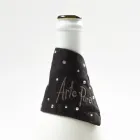 Vit eller svart droppbricka för linne med broderier och kristaller 2 delar - Salvino Viadurini