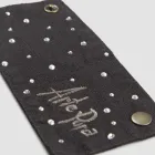 Vit eller svart droppbricka för linne med broderier och kristaller 2 delar - Salvino Viadurini