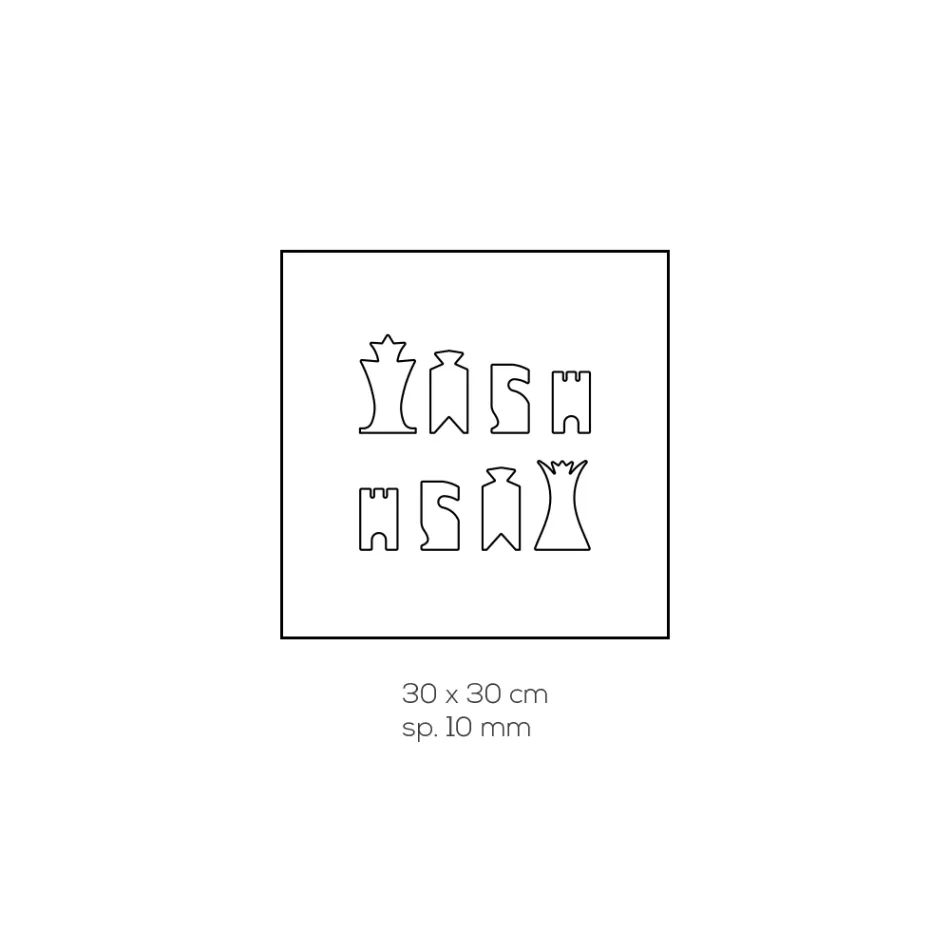 Schackbräde för schack och dam i akrylkristall Tillverkat i Italien - Smanto Viadurini