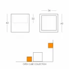 Kubbelysningshylla Slide Open Cube modern design gjord i Italien Viadurini