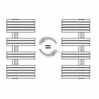 Handduksvärmare för modern design i stål vid 386 Watt - påfågel Viadurini