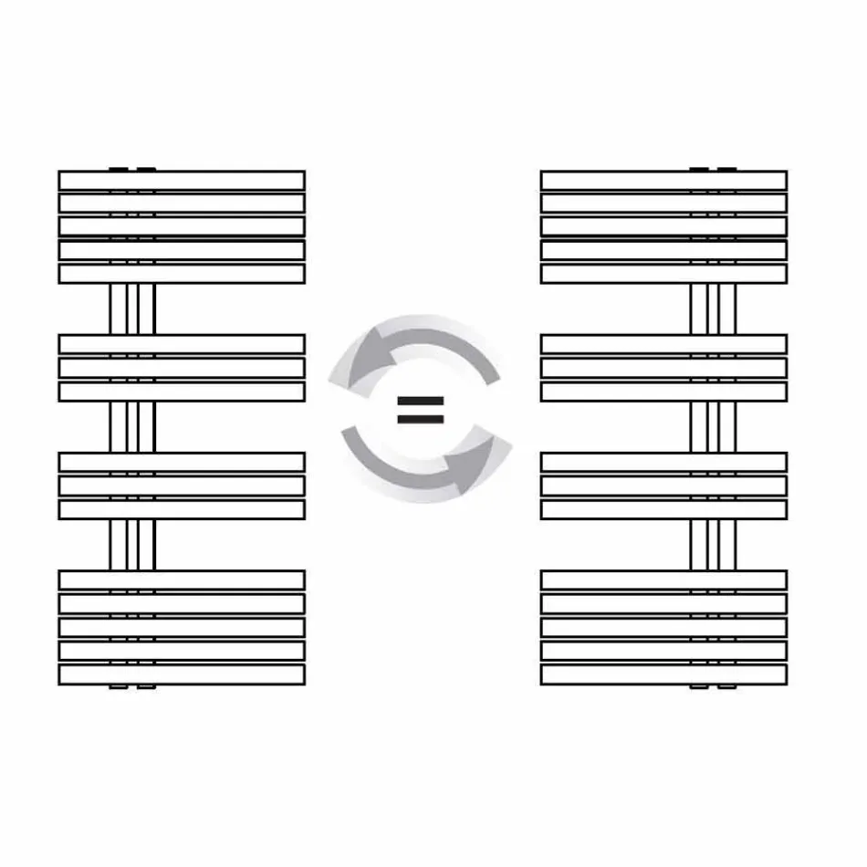 Handduksvärmare för modern design i stål vid 386 Watt - påfågel Viadurini