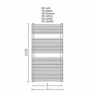 Vertikal design hydraulisk handduksvärmare i stål 1013 W - Griffin Viadurini