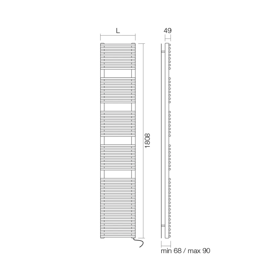 Handdukstorkare med elektriskt system och stålkonstruktion Tillverkad i Italien - Sirap Viadurini