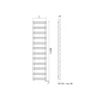 Handdukstork med elsystem i kolstål - Praline Viadurini