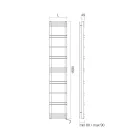 Handdukstork med elektriskt system i stål Tillverkad i Italien - Ananas Viadurini