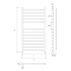 Krom handdukstork Upp till 486 Watt Tillverkad i Italien - Padua Viadurini