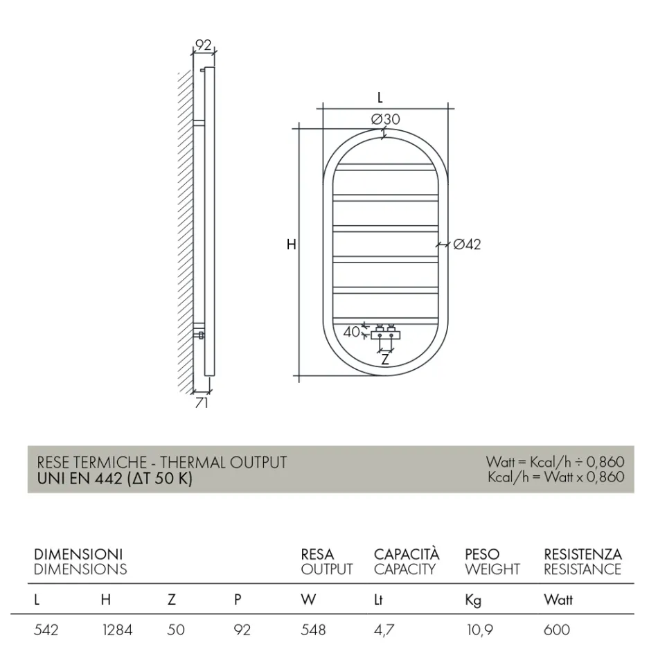 Design handdukstorkare "All Round Bubble" i stål Tillverkad i Italien - Smidig Viadurini