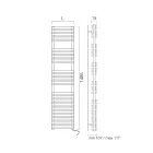 Elektrisk handdukstork med 4 serier av horisontella element tillverkad i Italien - maräng Viadurini