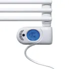 Elektrisk handdukstork med dubbel sektion av horisontella element - Pudding Viadurini