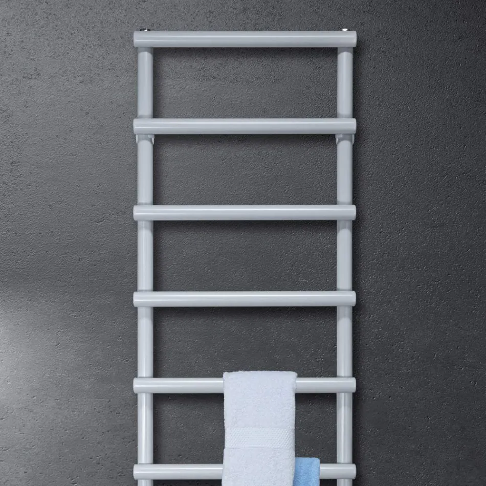 Elektrisk handdukstork med cirkulära element Made in Italy - Strawberry Viadurini