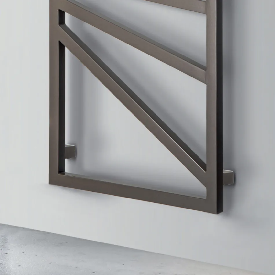 Elektrisk handdukstork med fyrkantiga element tillverkad i Italien - mandlar Viadurini