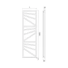 Elektrisk handdukstork med fyrkantiga element tillverkad i Italien - mandlar Viadurini