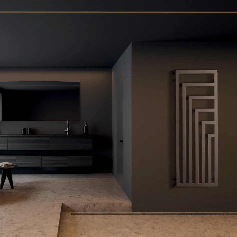 Elektrisk handdukstork i stål med modern design tillverkad i Italien - Potentia Viadurini