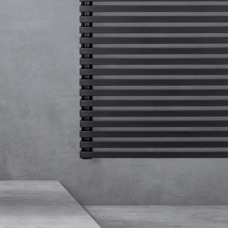 Elektrisk handdukstork i stål med kolsvart finish Made in Italy - Brownies Viadurini