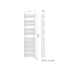 Elektrisk handdukstork i stålsatinfinish Made in Italy - Peel Viadurini