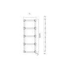 Elektrisk handdukstork i mässing med anslutningssfärer tillverkad i Italien - Ricotta Viadurini