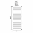 Elektrisk handduksvärmare för badrummet Vertikal design i stål 300 W - Italo Viadurini