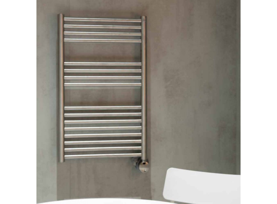 Elektrisk handduksvärmare för badrummet Vertikal design i stål 300 W - Italo Viadurini