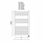 Elektrisk handduksvärmare för badrummet Vertikal design i stål 300 W - Italo Viadurini