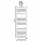 Elektrisk handduksvärmare för badrummet Vertikal design i stål 300 W - Italo Viadurini