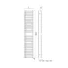 Elektrisk handdukstork av kolstål - mjuk Viadurini