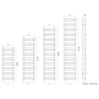 Amaretti hydraulisk handdukstork med horisontella element Tillverkad i Italien Viadurini