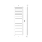 Hydraulisk handdukstork med enkla linjer i stål Tillverkad i Italien - Pistasch Viadurini