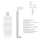 Hydraulisk handdukstork i svart kolstål tillverkad i Italien - Carezza Viadurini