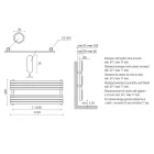 Hydraulisk handdukstork i kolstål Rost Matt Tillverkad i Italien - Fiaccole Viadurini