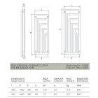 Hydraulisk handdukstork i stål med modern design tillverkad i Italien - Potentia Viadurini