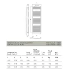 Hydraulisk handdukstork i stål i olika färger Tillverkad i Italien - Ibis Viadurini