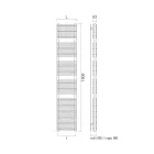 Hydraulisk handdukstorkare i stål Aluminiumfinish Made in Italy - Briocher Viadurini
