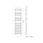 Hydraulisk handdukstorkare i stål Satin Finish Made in Italy - Peel Viadurini