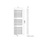 Handdukstork i kolstål med elektriskt system - Jordnötter Viadurini