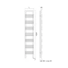 Handdukstork i stål med elektriskt system Tillverkad i Italien - Rom Viadurini